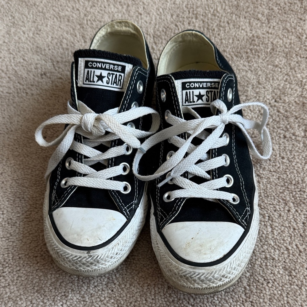 Converse Kids Low Top Sneakers in Black and White